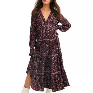 Free People Take A Little Time Floral Midi Dress